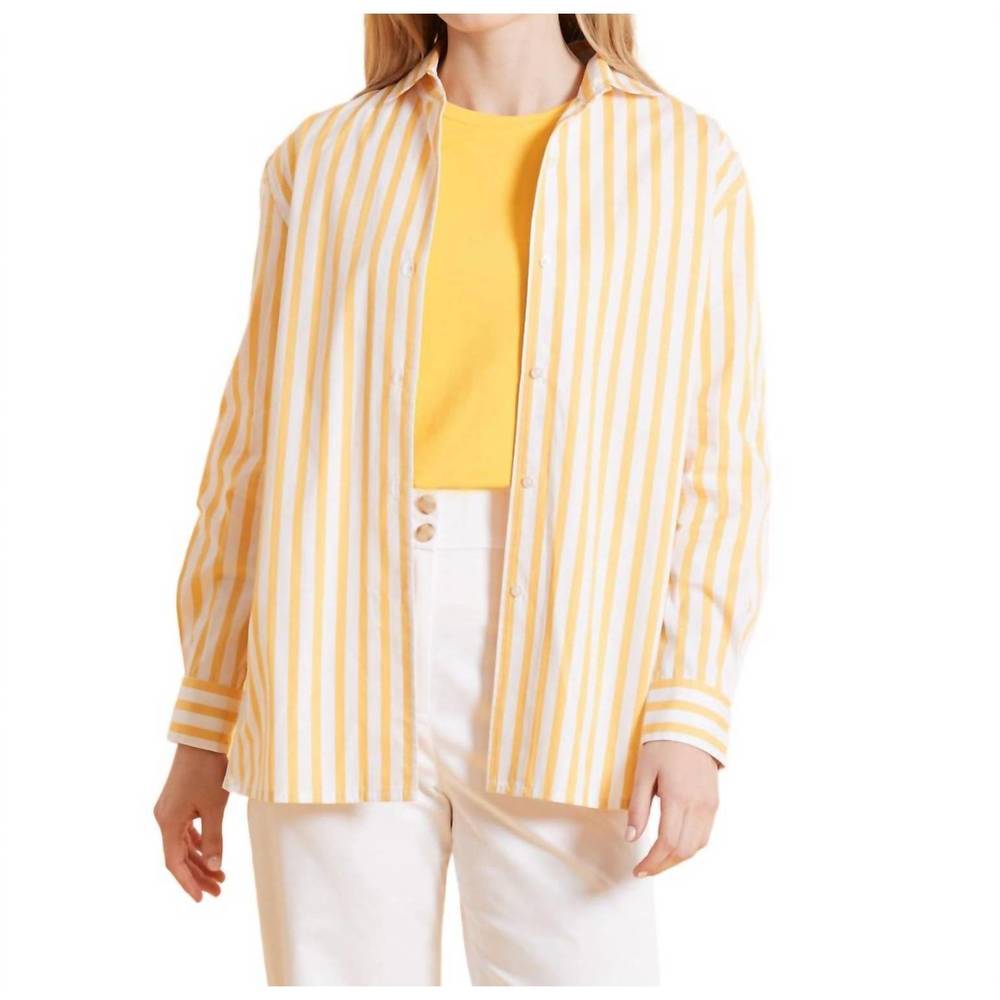 NEW TYLER BOE natalie stripe shirt in yellow
